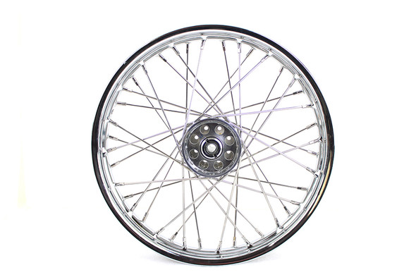 V-Twin - 52-0885 - 18 inch x 2.15 inch Rear Spoke Wheel - Fits 1957-1978 Harley-Davidson XL, 1954-1956 K