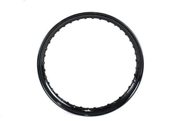 V-Twin - 52-0947 - KH Replica 18 inch x 2.15 inch Wheel Rim Black - Fits 1930-1952 Harley-Davidson WL