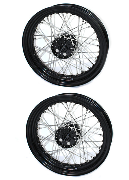 V-Twin - 52-0985 - 16 inch x 3.00 inch Servi-Car Rear Wheel Set - Fits 1937-1950 Harley-Davidson G