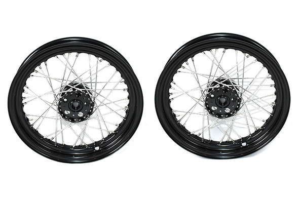 V-Twin - 52-0985 - 16 inch x 3.00 inch Servi-Car Rear Wheel Set - Fits 1937-1950 Harley-Davidson G
