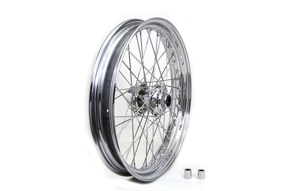 V-Twin - 52-1032 - 23 inch x 3.00 inch Front Spoke Wheel - Fits 1996-1999 Harley-Davidson FLSTS, FXST