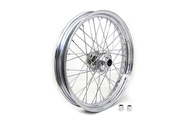 V-Twin - 52-1032 - 23 inch x 3.00 inch Front Spoke Wheel - Fits 1996-1999 Harley-Davidson FLSTS, FXST