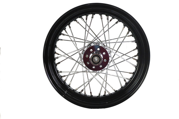 V-Twin - 52-1046 - 16 inch x 3.00 inch Rear Spoke Wheel - Fits 1957-1978 Harley-Davidson XL, 1954-1956 K