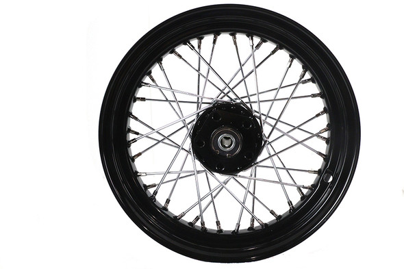V-Twin - 52-1072 - 16 inch x 3.00 inch Front or Rear Spoke Wheel - Fits 1973-1982 Harley-Davidson FX (rear only), 1973-1984 FL (front or rear)