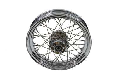 V-Twin - 52-1082 - 16 inch x 3.00 inch Rear Spoke Wheel - Fits 2000-2004 Harley-Davidson XL, 2000-2001 FLT, 2000-2007 FLST, FXST, 2000-2005 FXD (Standard)