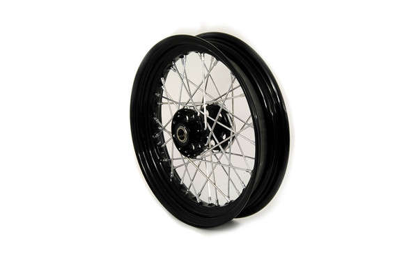V-Twin - 52-1253 - 16 inch x 3.00 inch Front or Rear Spoke Wheel - Fits 1937-1940 Harley-Davidson UL, 1936-1940 EL, 1936-1940 WL (Rear only)