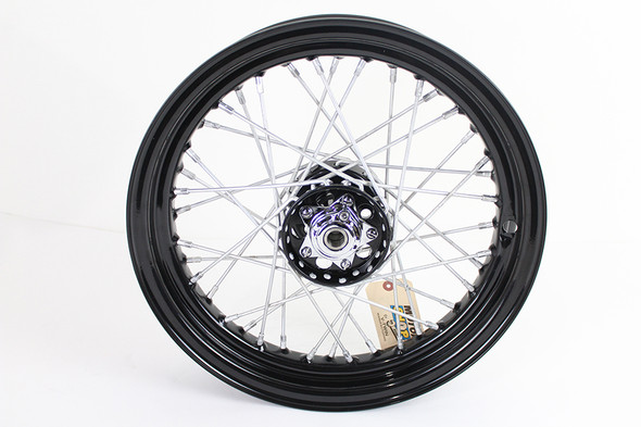 V-Twin - 52-1275 - 16 inch x 3.00 inch Replica Front or Rear Spoke Wheel - Fits 1941-1966 Harley-Davidson FL (Front or Rear), 1937-1948 UL (Front or Rear), 1936-1952 WL (Rear only)