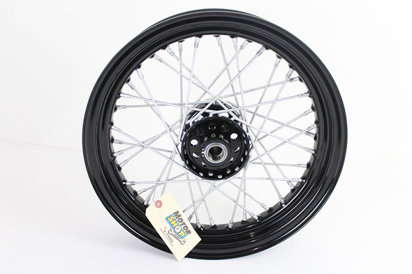 V-Twin - 52-1275 - 16 inch x 3.00 inch Replica Front or Rear Spoke Wheel - Fits 1941-1966 Harley-Davidson FL (Front or Rear), 1937-1948 UL (Front or Rear), 1936-1952 WL (Rear only)