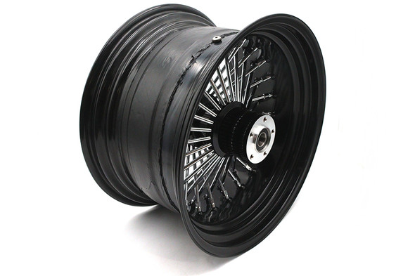 V-Twin - 52-1400 - 18 inch x 10.5 inch King Spoke Rear Wheel Black