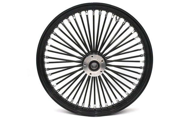 V-Twin - 52-1407 - 21 inch x 2.15 inch King Spoke Front Wheel Black
