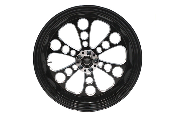 V-Twin - 52-1415 - 18 inch x 5.5 inch Kool Kat Rear Wheel Black Cut