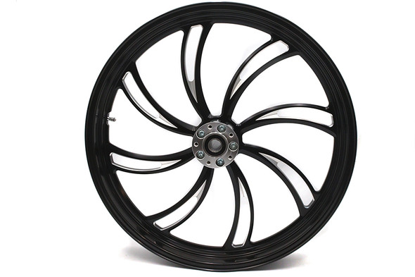 V-Twin - 52-1419 - 23 inch x 3.5 inch Vortex Front Wheel Black Cut