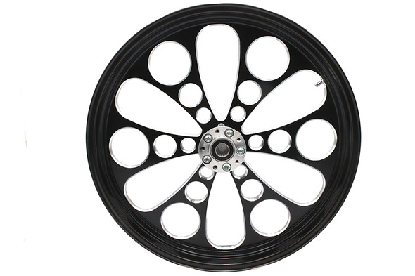V-Twin - 52-1420 - 23 inch x 3.5 inch Kool Kat Front Wheel Black Cut