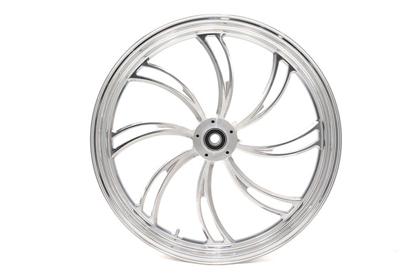 V-Twin - 52-1422 - 23 inch x 3.5 inch Vortex Front Wheel Polished Aluminum