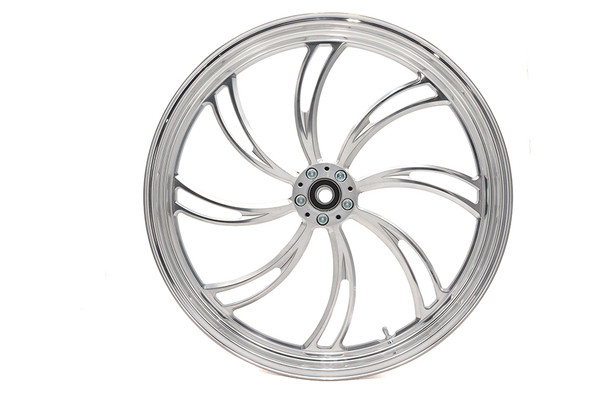 V-Twin - 52-1422 - 23 inch x 3.5 inch Vortex Front Wheel Polished Aluminum