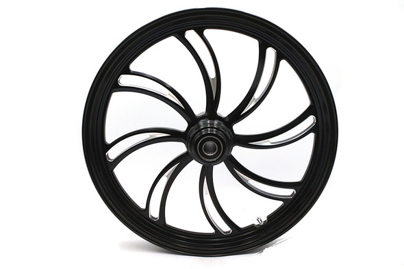 V-Twin - 52-1432 - 21 inch x 2.15 inch Vortex Front Wheel Black Cut