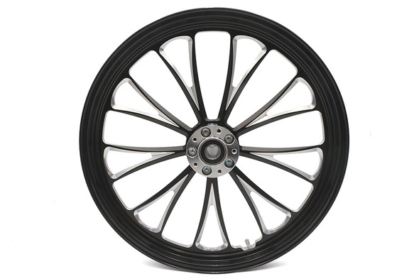 V-Twin - 52-1435 - 21 inch x 2.15 inch Manhattan Front Wheel Black Cut
