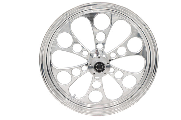 V-Twin - 52-1437 - 21 inch x 3.5 inch Kool Kat Front Wheel Polished Aluminum