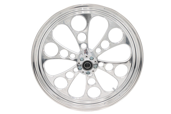 V-Twin - 52-1437 - 21 inch x 3.5 inch Kool Kat Front Wheel Polished Aluminum