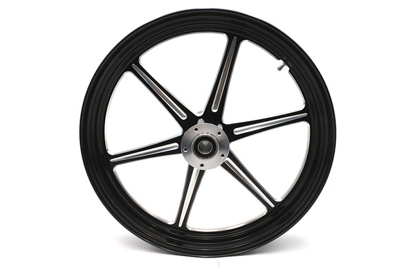V-Twin - 52-1439 - 21 inch x 3.5 inch Revolver Front Wheel Black Cut