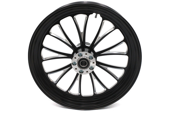 V-Twin - 52-1448 - 18 inch x 3.5 inch Manhattan Front Wheel Black Cut