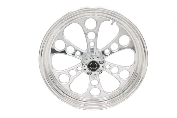 V-Twin - 52-1449 - 18 inch x 3.5 inch Kool Kat Front Wheel Polished Aluminum