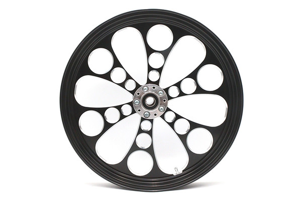 V-Twin - 52-1453 - 21 inch x 2.15 inch Kool Kat Front Wheel Black Cut