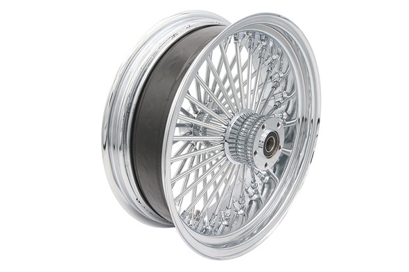 V-Twin - 52-1455 - 17 inch x 6.0 inch King Spoke Rear Wheel Chrome