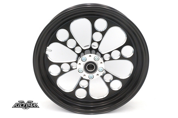 V-Twin - 52-1460 - 16 inch x 3.5 inch Kool Kat Front Wheel Black Cut