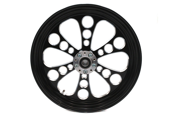 V-Twin - 52-1462 - 18 inch x 3.5 inch Kool Kat Front Wheel Black Cut