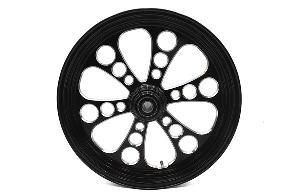 V-Twin - 52-1462 - 18 inch x 3.5 inch Kool Kat Front Wheel Black Cut