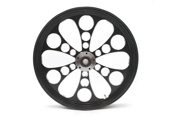 V-Twin - 52-1463 - 21 inch x 2.15 inch Kool Kat Front Wheel Black Cut