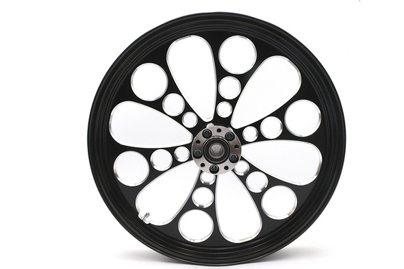 V-Twin - 52-1463 - 21 inch x 2.15 inch Kool Kat Front Wheel Black Cut