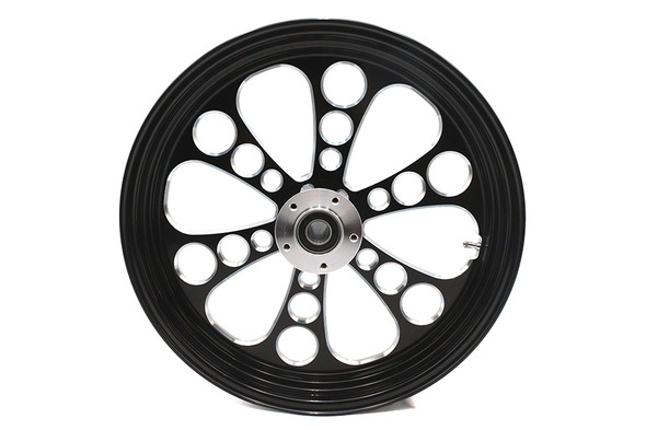 V-Twin - 52-1465 - 18 inch x 3.5 inch Kool Kat Front Wheel Black Cut