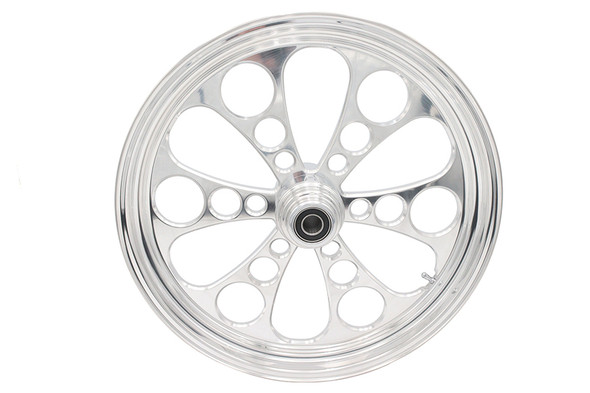 V-Twin - 52-1476 - 21 inch x 3.5 inch Kool Kat Front Wheel Polished Aluminum