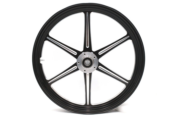 V-Twin - 52-1477 - 21 inch x 2.15 inch Revolver Front Wheel Black Cut