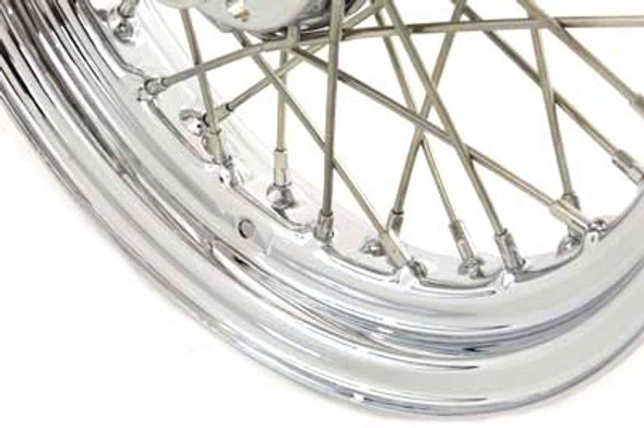 V-Twin - 52-2007 - 16 inch x 3.00 inch Replica Front Spoke Wheel