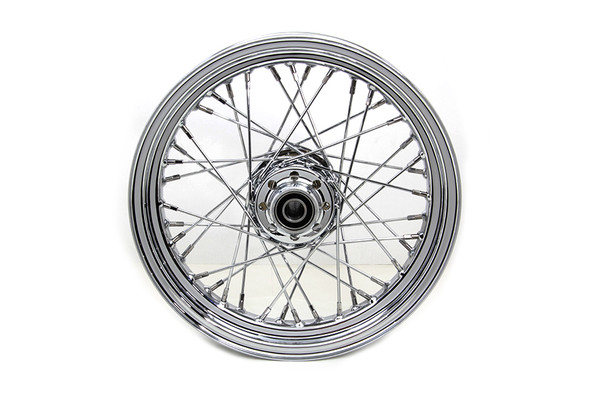 V-Twin - 52-2057 - 16 inch x 3.00 inch Rear Spoke Wheel Chrome