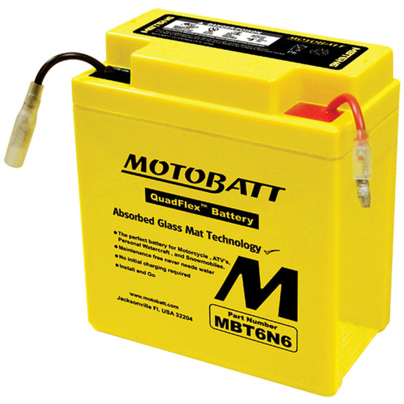 V-Twin - 53-0074 - Motobatt Mini 6 Volt Battery