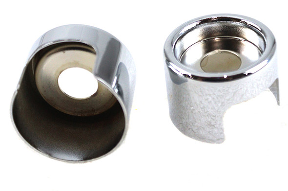 V-Twin - 54-0124 - Upper Shock Stud Covers Chrome Tall Style