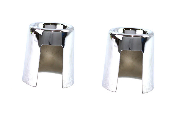 V-Twin - 54-0153 - Upper Shock Stud Covers Chrome Short Style