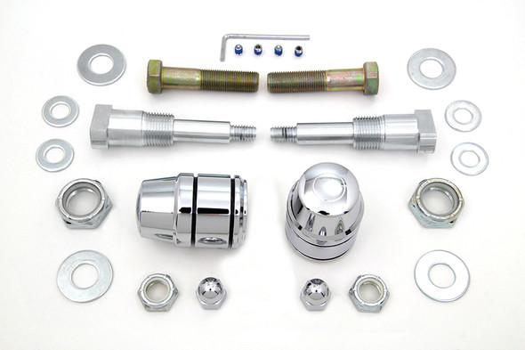 V-Twin - 54-0451 - Chrome Shock Stud Kit - Fits 1991-1993 Harley-Davidson XL