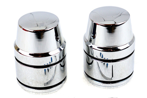 V-Twin - 54-0532 - Upper Shock Stud Cover Set Chrome
