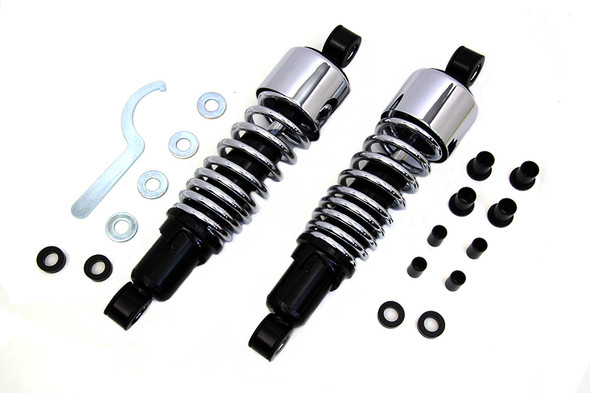 V-Twin - 54-0782 - 11-1/2 inch FLT Shock Set Chrome