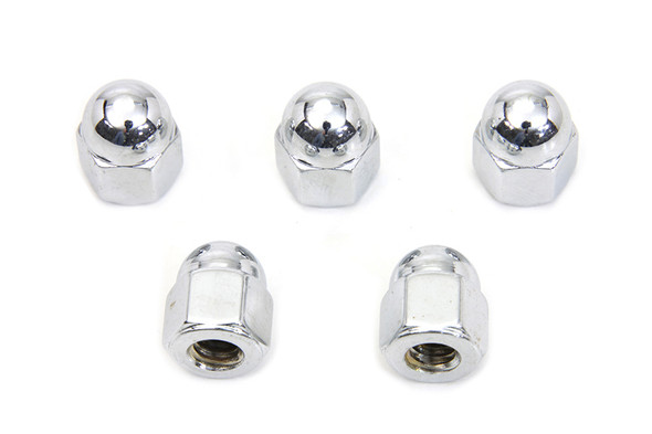 V-Twin - 6942-5 - Chrome Acorn Nut 1/4 inch-20 Coarse Thread