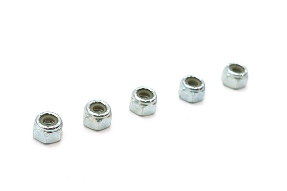 V-Twin - 73-0000 - Zinc Plated Hex Nuts 1/4 inch-20 Nyloc
