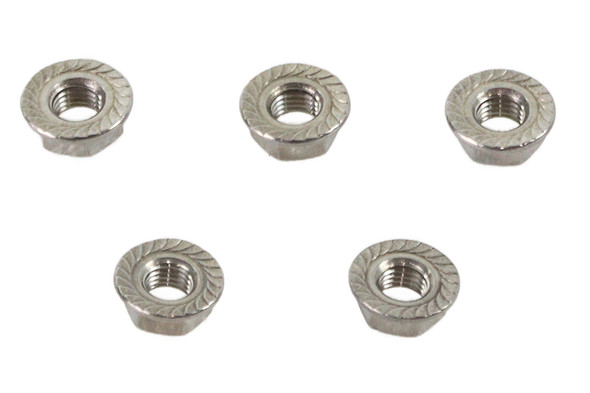 V-Twin - 73-0247 - Serrated Hex Flange Nuts 5/16 inch-24 Stainless Steel V-Twin - 73-0247 - Serrated Hex Flange Nuts 5/16 inch-24 Stainless Steel