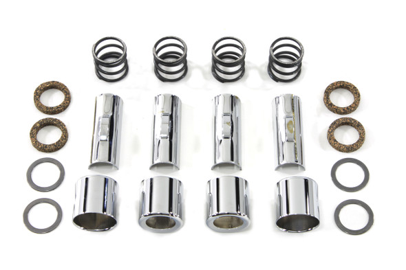 V-Twin - 7509-20 - Chrome Upper Pushrod Cover Kit