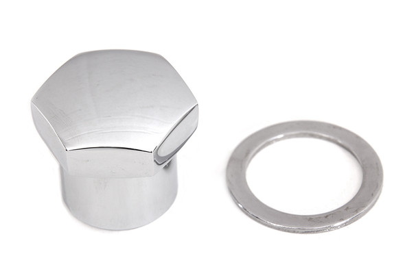 V-Twin - 7619-1T - Chrome Domed Triple Tree Fork Stem Nut