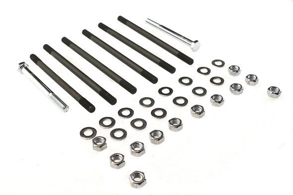 V-Twin - 8143-34 - Chrome Stock Engine Case Bolt Kit